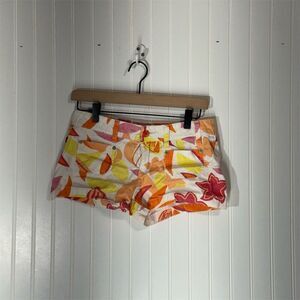 Vintage Y2K Bongo Floral Print Shorts Sz 3 Ramie Cotton | Coastal Cowgirl Vibes‎